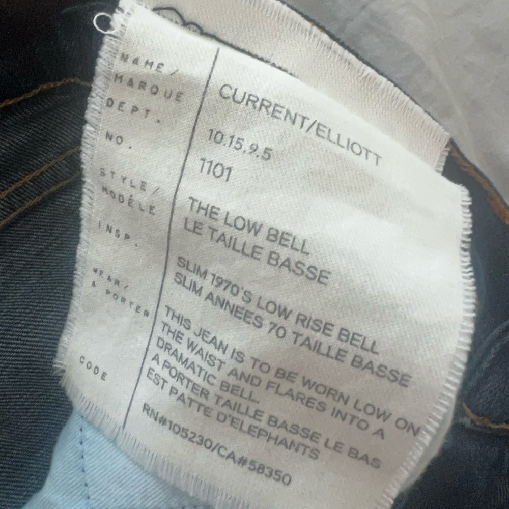 CURRENT/ELLIOTT "The Low Bell" Jeans in Gibson - Picture 7 of 10